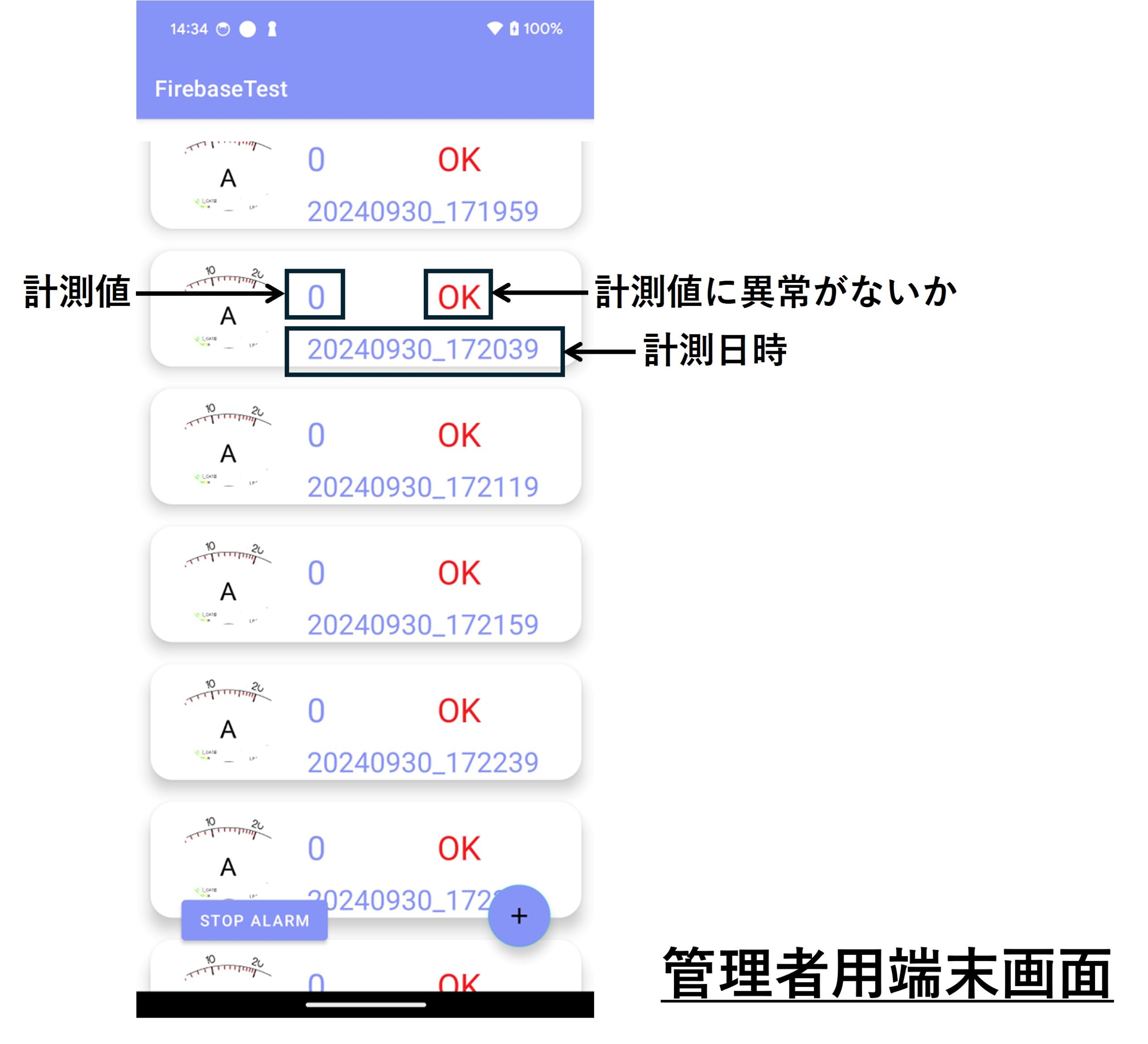 スポーツ動作解析のグラフ
